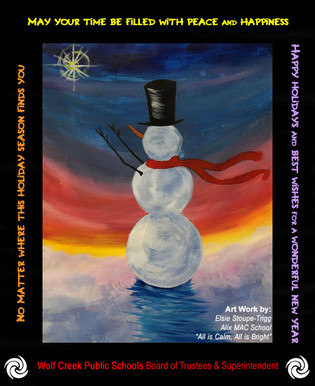 Art supplied by: Elsie Stoupe-Trigg, grade 9 student, Alix MAC School