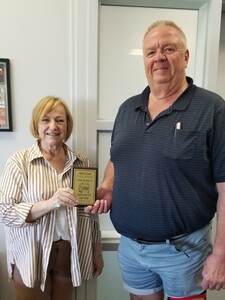 1st Place winner Jerry Witvoet with Transportation Manager, Betty Clark.