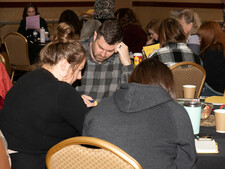 Educators from across Central Alberta collaborated during a hands-on activity focused on identifying the signs of cerebral visual impairment (CVI) in students during a professional development session hosted by Wolf Creek Public Schools on March 18 at the