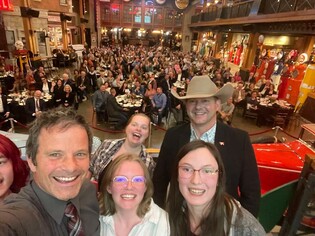 Lacombe Composite High School student Sara Thornhill (front centre) is heading to Dubai next month for an environmental youth leadership summit held in tandem with the United Nations COP28 conference. (Photo submitted)